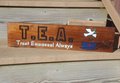 T.E.A Tea Wooden Sign Christian Walnut Hand Crafted Carved Routed Handmade Trust Emmanuel Always