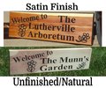 Personalized Cedar Garden Sign: Custom Routed Wood, Floral Design
