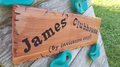 Personalized Cedar Garden Sign: Custom Routed Wood, Floral Design