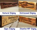 Personalized Cedar Garden Sign: Custom Routed Wood, Floral Design