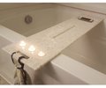 Bath Tub Tray Small 24-28" x 8" Custom Made to Order Corian Caddy Tablet Cell Phone IPad Candle Holder Unwind Mom Gift Spa Soaking 112-1