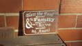 Food blessing grace wall sign carved wood family meal religious prayer Christian