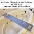 Bath Tub Tray 41-46" x 8" Custom Made to Order Corian Caddy Tablet Cell Phone IPad Candle Holder Relax Mom Garden Jacuzzi Soaker 112-11