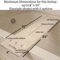 Bath Tub Tray Standard 28-34" x 8" Custom Made to Order Corian Caddy Tablet Cell Phone IPad Candle Holder Unwind Mom Gift Spa Soaking 112-1