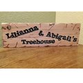 Child's Clubhouse Playhouse Custom Carved Routed Wood Redwood Sign Name Personalized Treehouse Bedroom Play Room Girl Boy Kids 5x18" 114-1