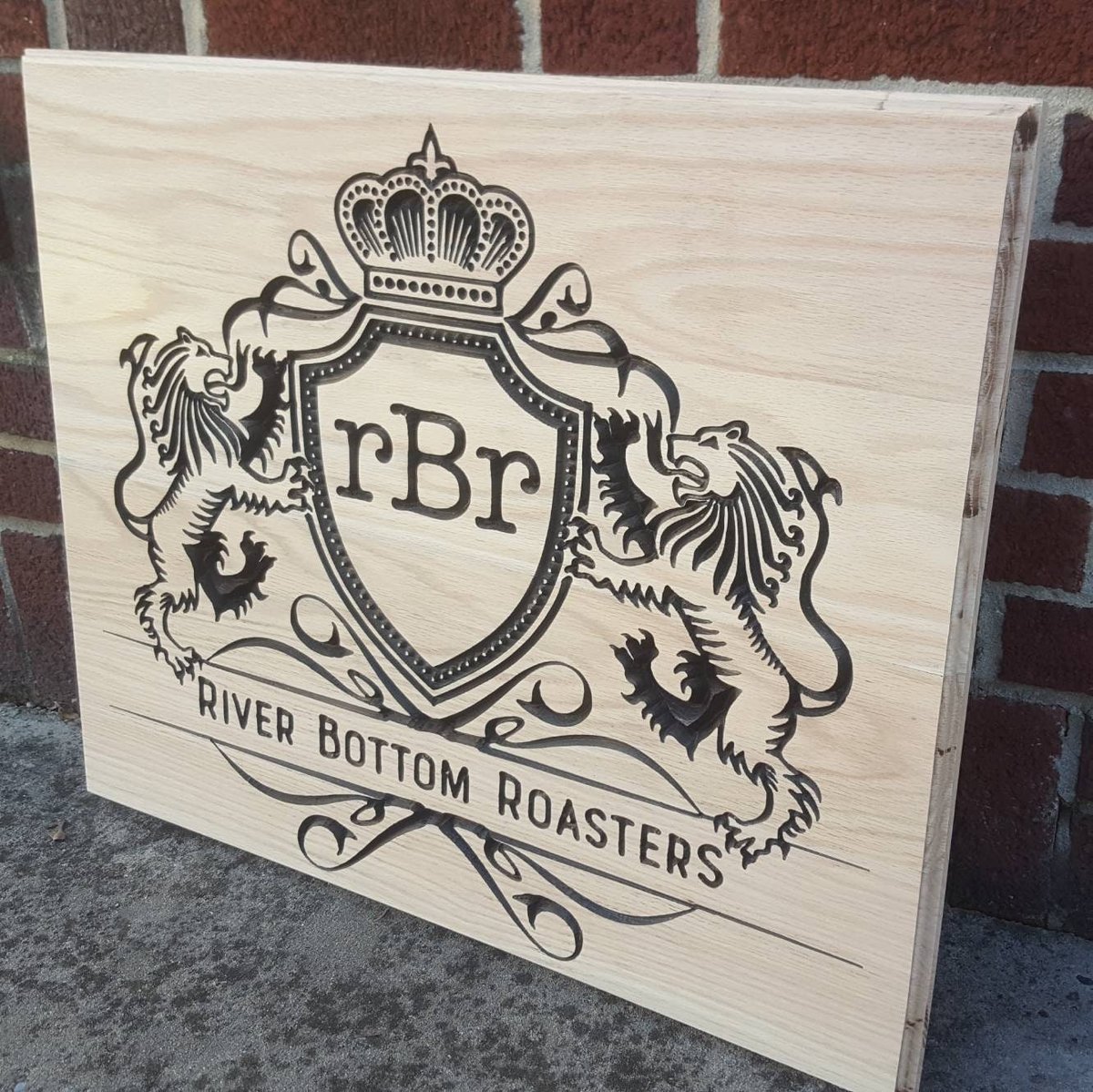 Custom Routed Oak Wood Sign: Home, Business, or Farm (20" x 25")