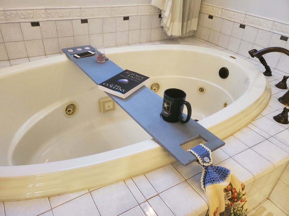 X-Large 51-60" x 8" Bath Tub Tray Custom Made to Order Corian Caddy Tablet Cell Phone IPad Candles Relax Mom Garden Jacuzzi Hot Spa 112-33