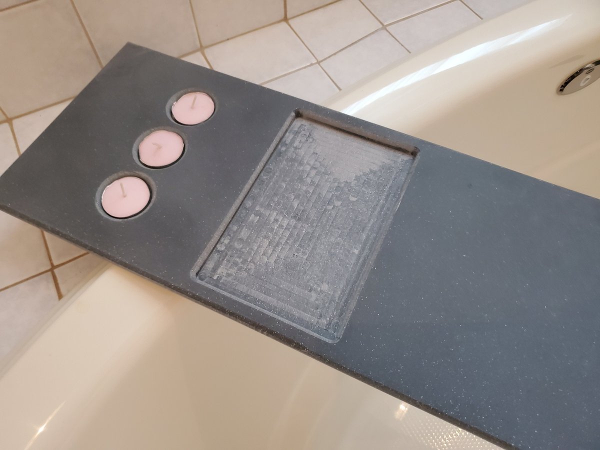 X-Large 51-60" x 8" Bath Tub Tray Custom Made to Order Corian Caddy Tablet Cell Phone IPad Candles Relax Mom Garden Jacuzzi Hot Spa 112-33