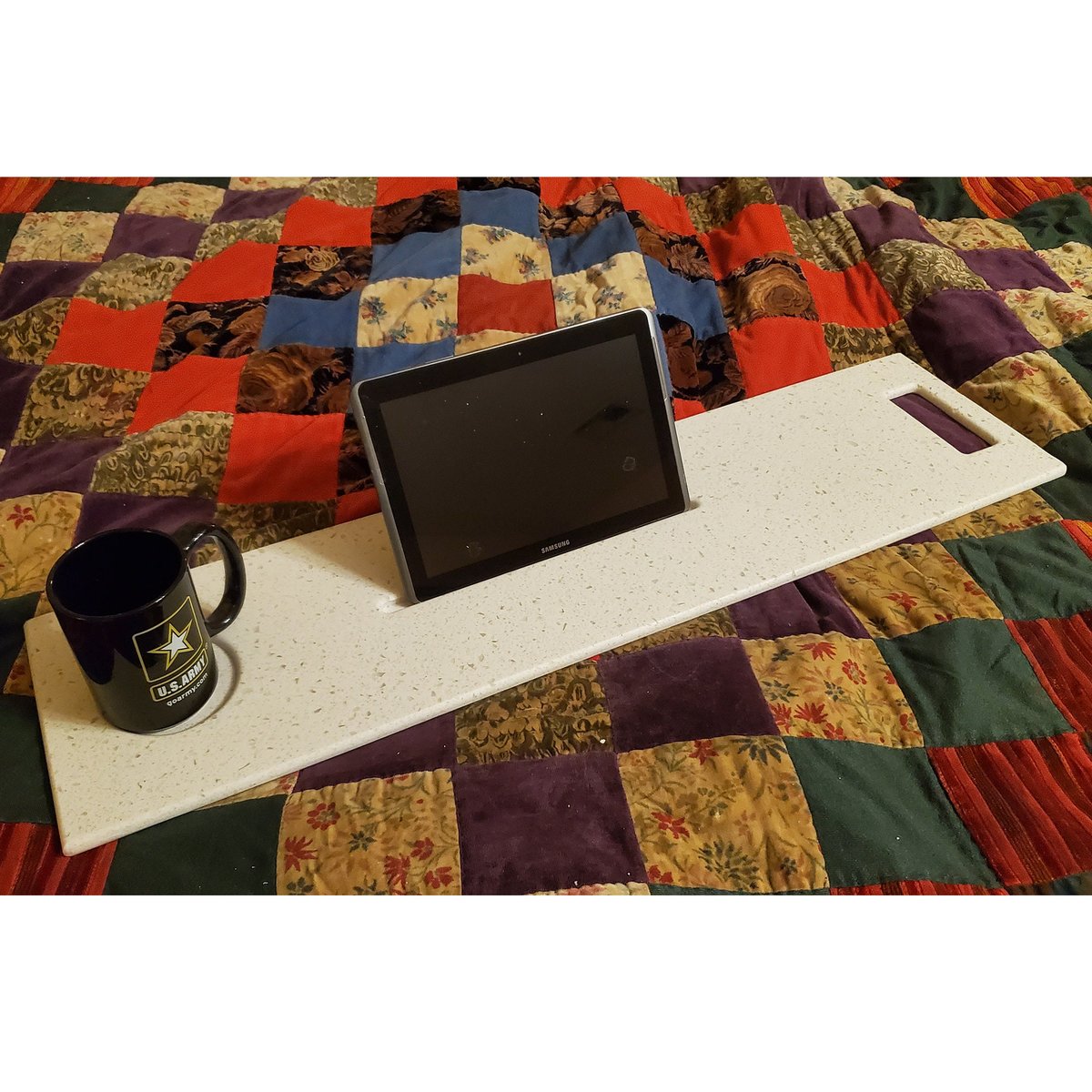 Bath Tub Tray Small 24-28" x 8" Custom Made to Order Corian Caddy Tablet Cell Phone IPad Candle Holder Unwind Mom Gift Spa Soaking 112-1