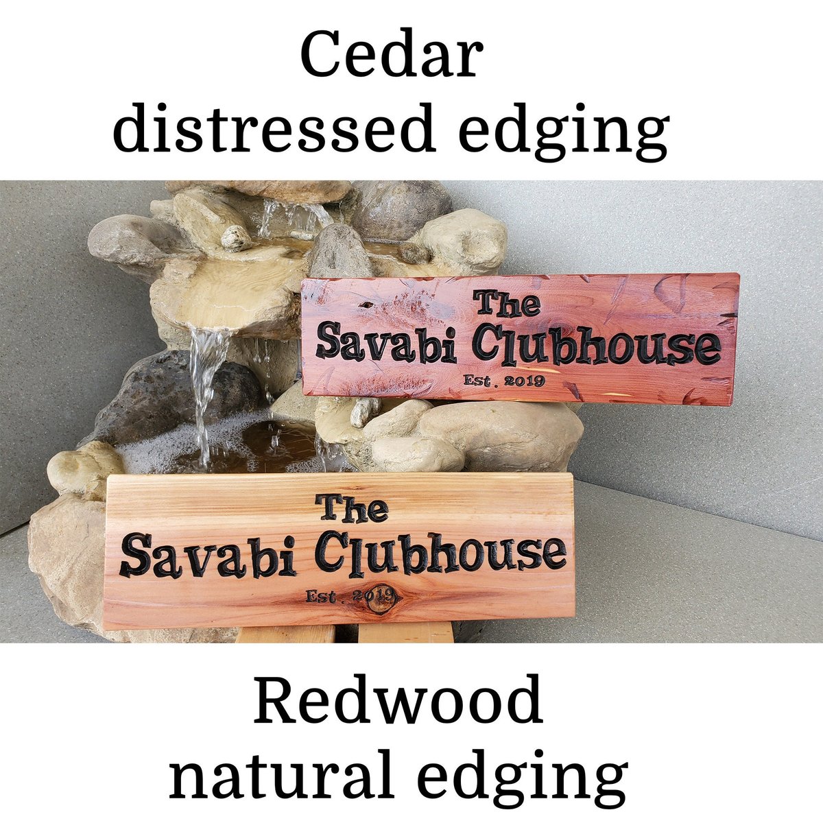 Child's Clubhouse Playhouse Custom Carved Routed Wood Redwood Sign Name Personalized Treehouse Bedroom Play Room Girl Boy Kids 5x18" 114-1