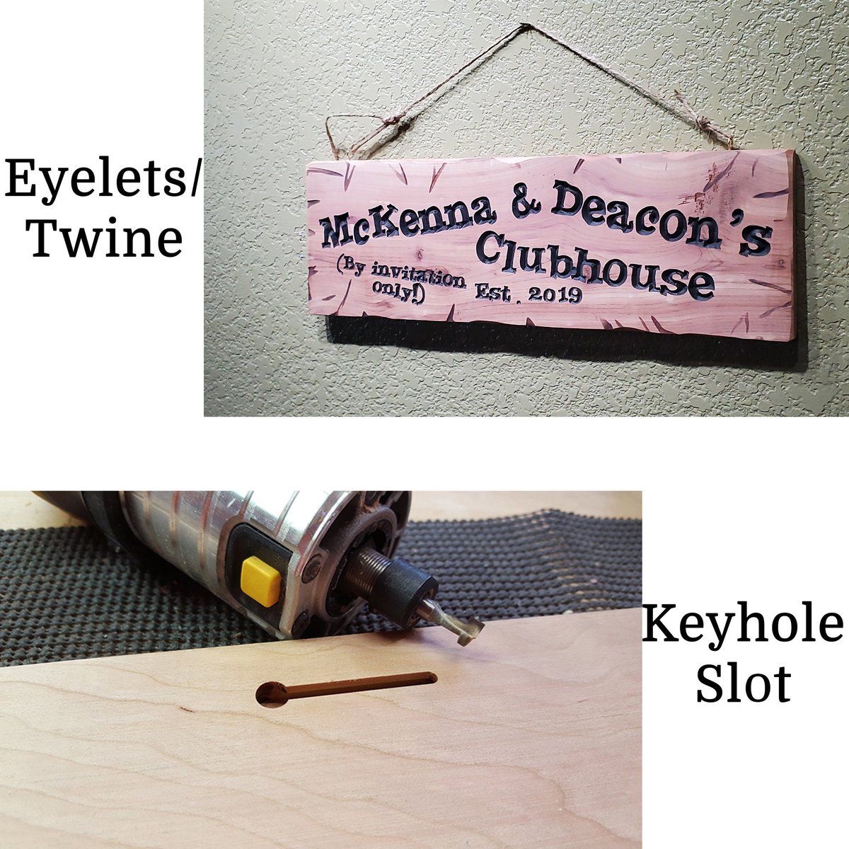 Custom Carved Redwood Address Sign with Optional Reflective Beads