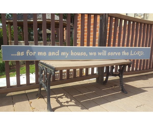 As for me and my house, we will serve the LORD Joshua 24:15 Carved Routed Wood Sign Housewarming Sign Newlywed Christian Jewish Bible Verse